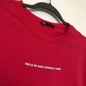 Zara top “fun tee”